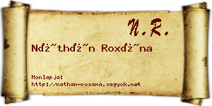 Náthán Roxána névjegykártya